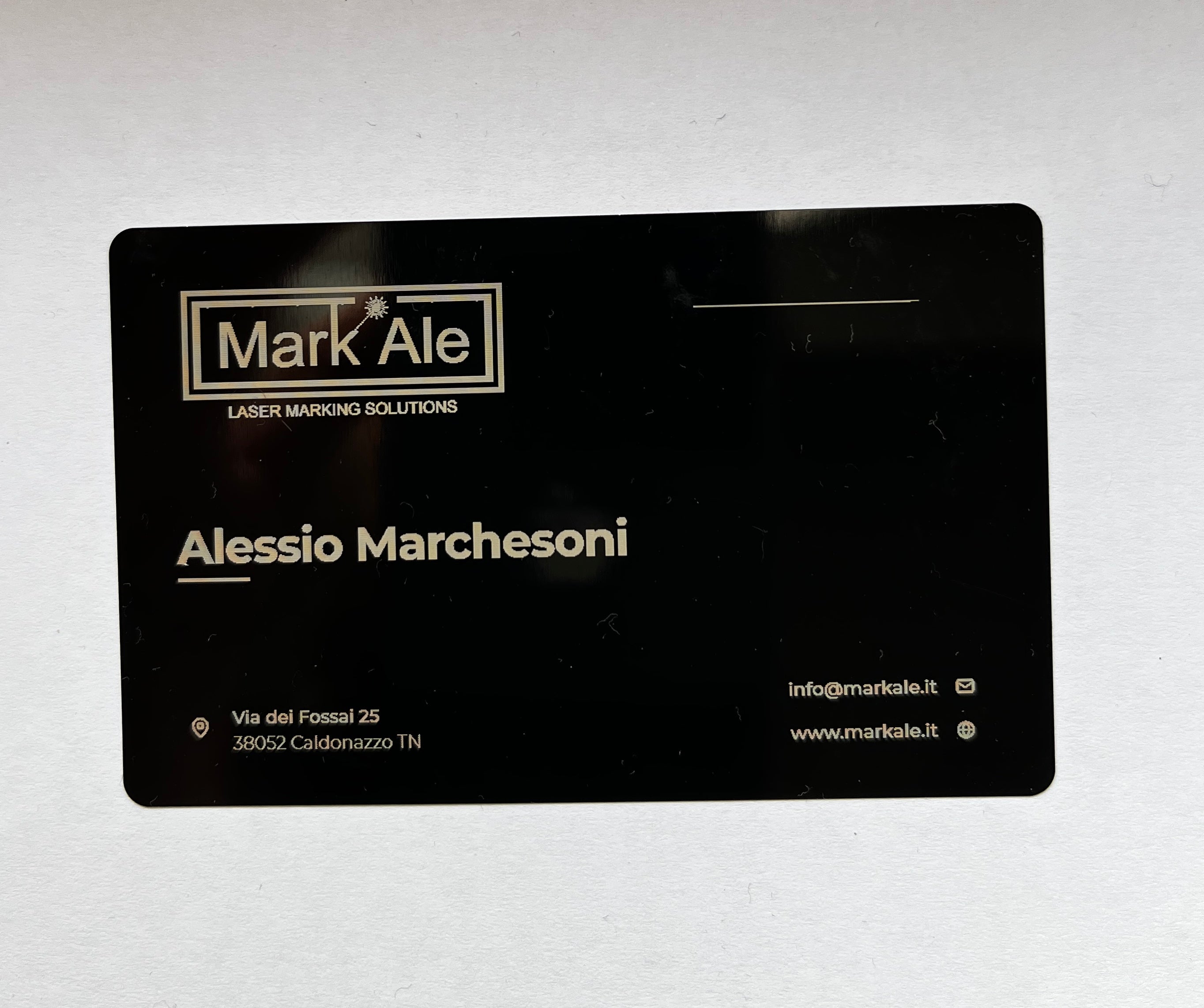 Biglietto da visita in alluminio