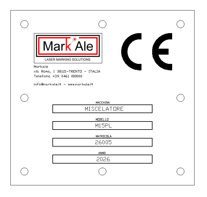 Targhetta CE predefinita satinata